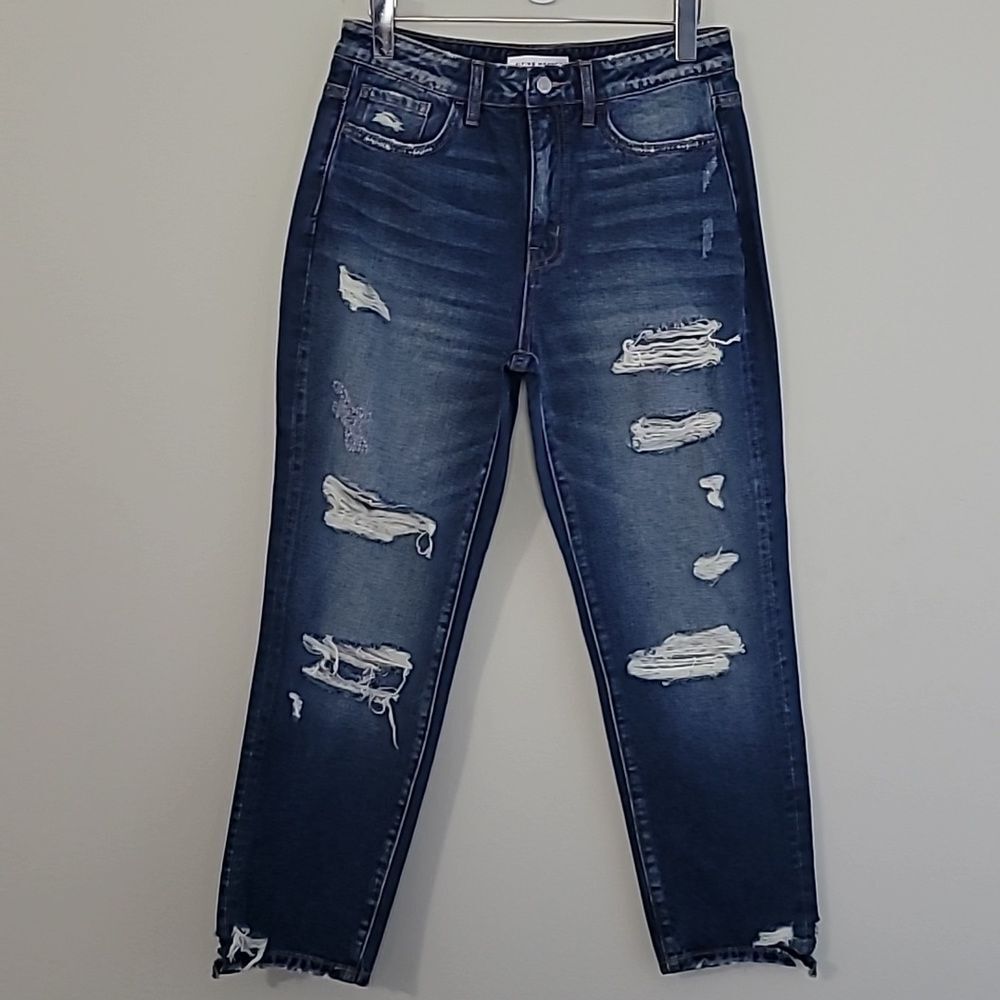Flying Monkey distressed high rise boyfriend jean Sz 28